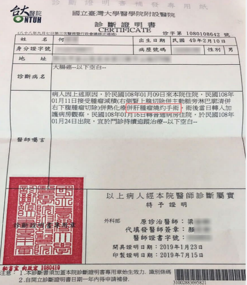 診斷書一張多少錢