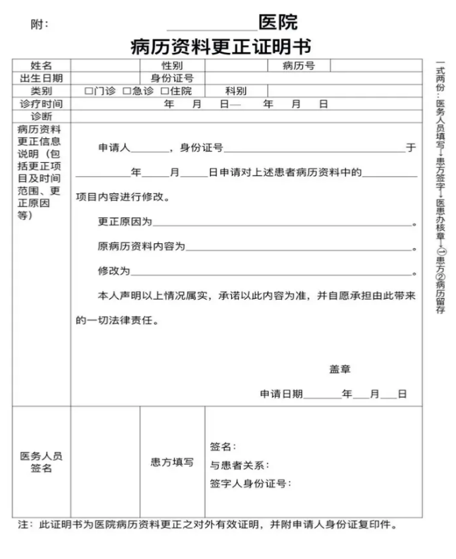 如何修改医院病历